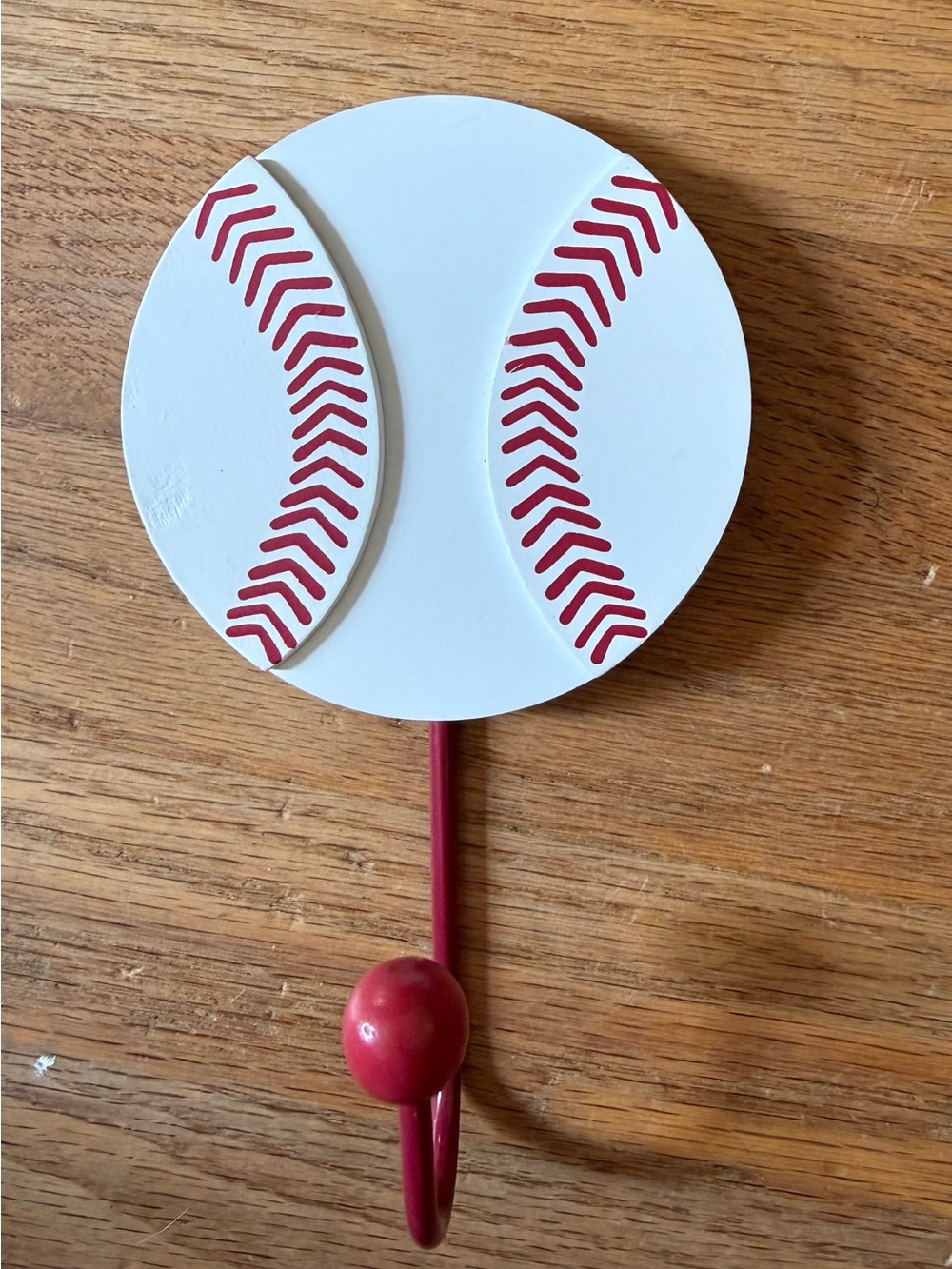 Kohl's White & Red Baseball Wall Hook